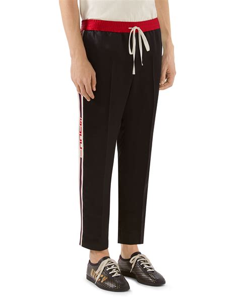 gucci satin track pants|authentic gucci tracksuit.